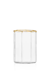 Ichendorf Milano Octave glas i klart glas med ravfarvet kant
