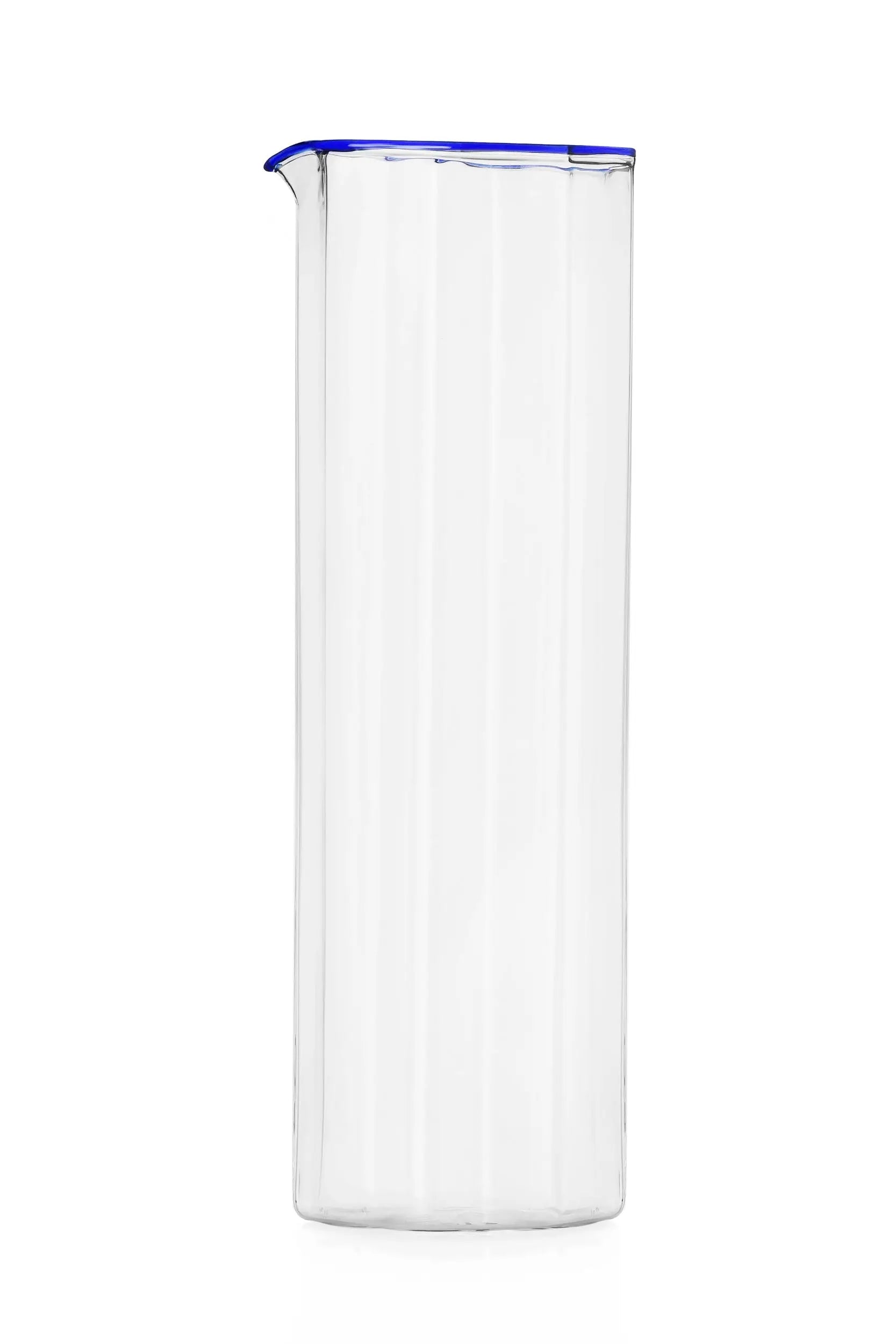 Ichendorf Milano Octave kande i klart glas med blå kant
