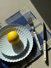 Iraca Dækkeserviet i strå | Blå/natur Studio Hafnia