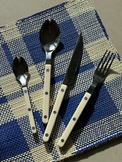 Iraca Dækkeserviet i strå | Blå/natur Studio Hafnia