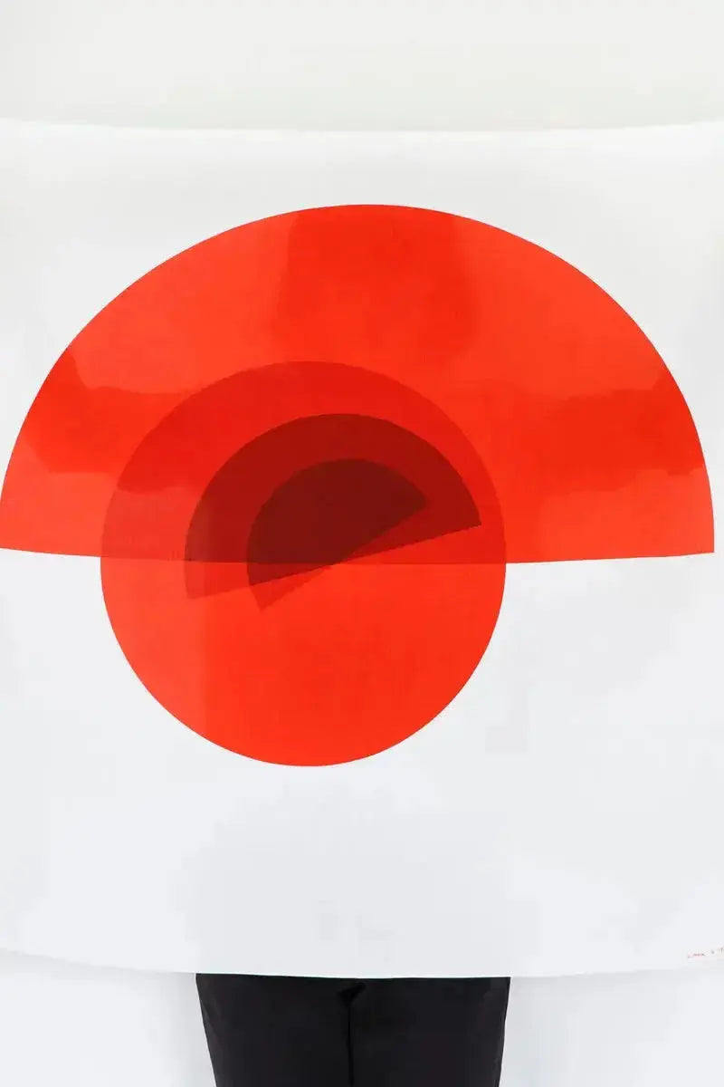 Japansk Furoshiki "Arcs" i rød og hvid | 90 x 90 cm Link Collective