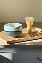 Japansk Matcha Skål i Keramik – Lyseblå & Mørkeblå Studio Hafnia