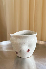 Japansk Shigaraki Mælke/Soyakande i keramik | Hvid med Kirsebær Studio Hafnia