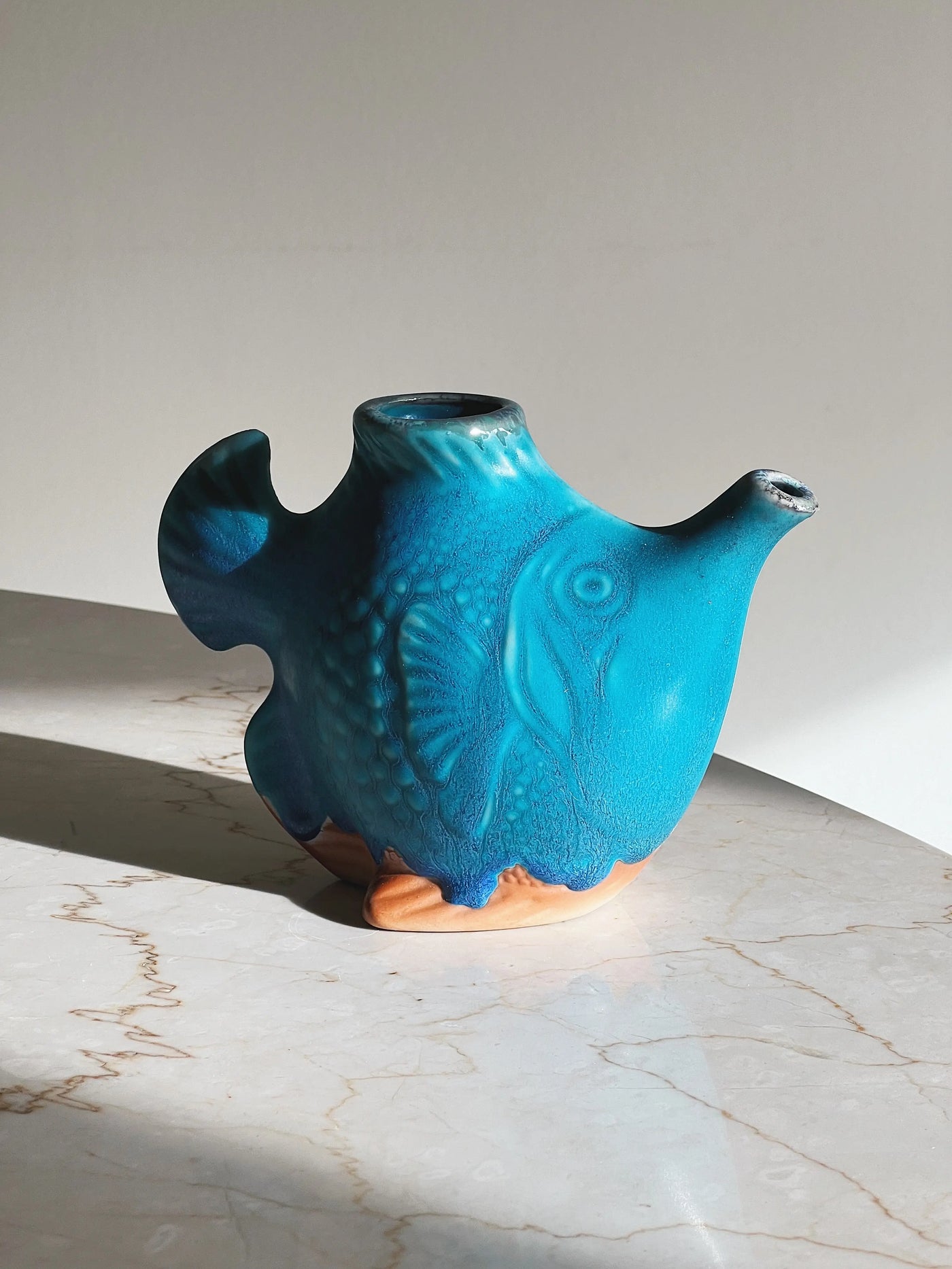 Japansk fiskekande i keramik | Turkis Studio Hafnia