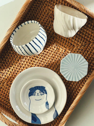 Japansk kop med blå tynde striber Studio Hafnia