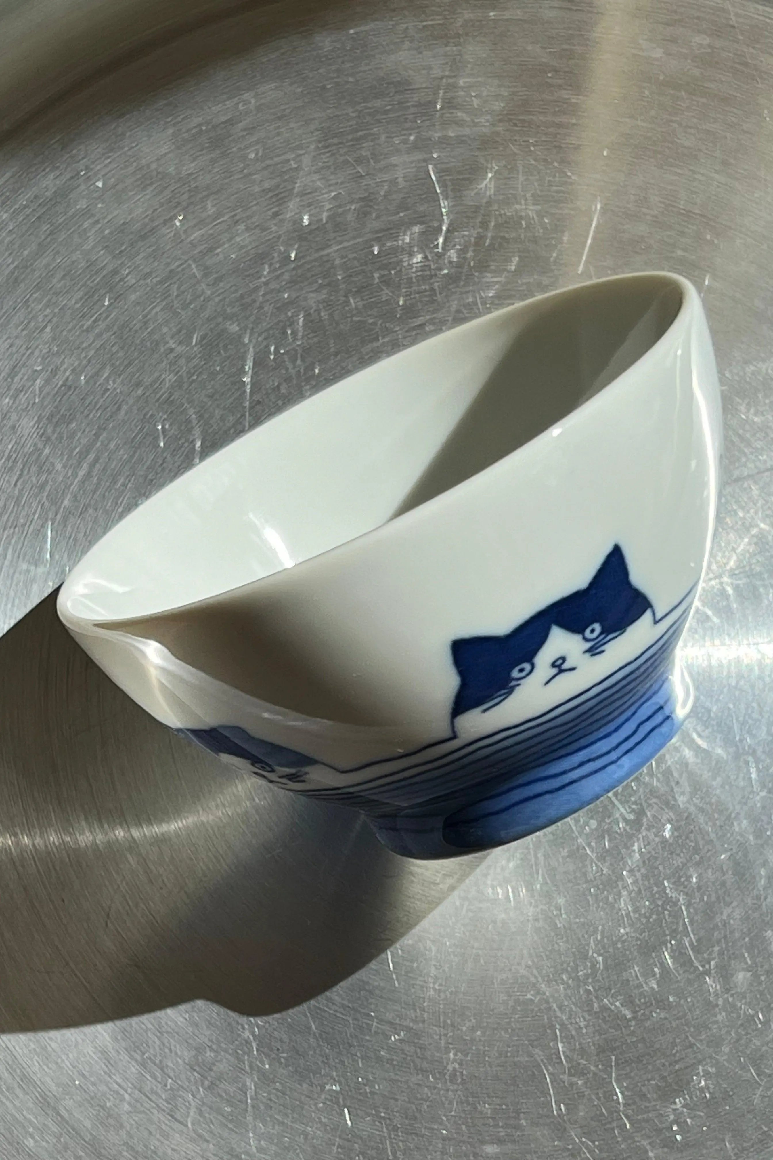 Japansk skål med 5 blå katte | 11 cm Studio Hafnia