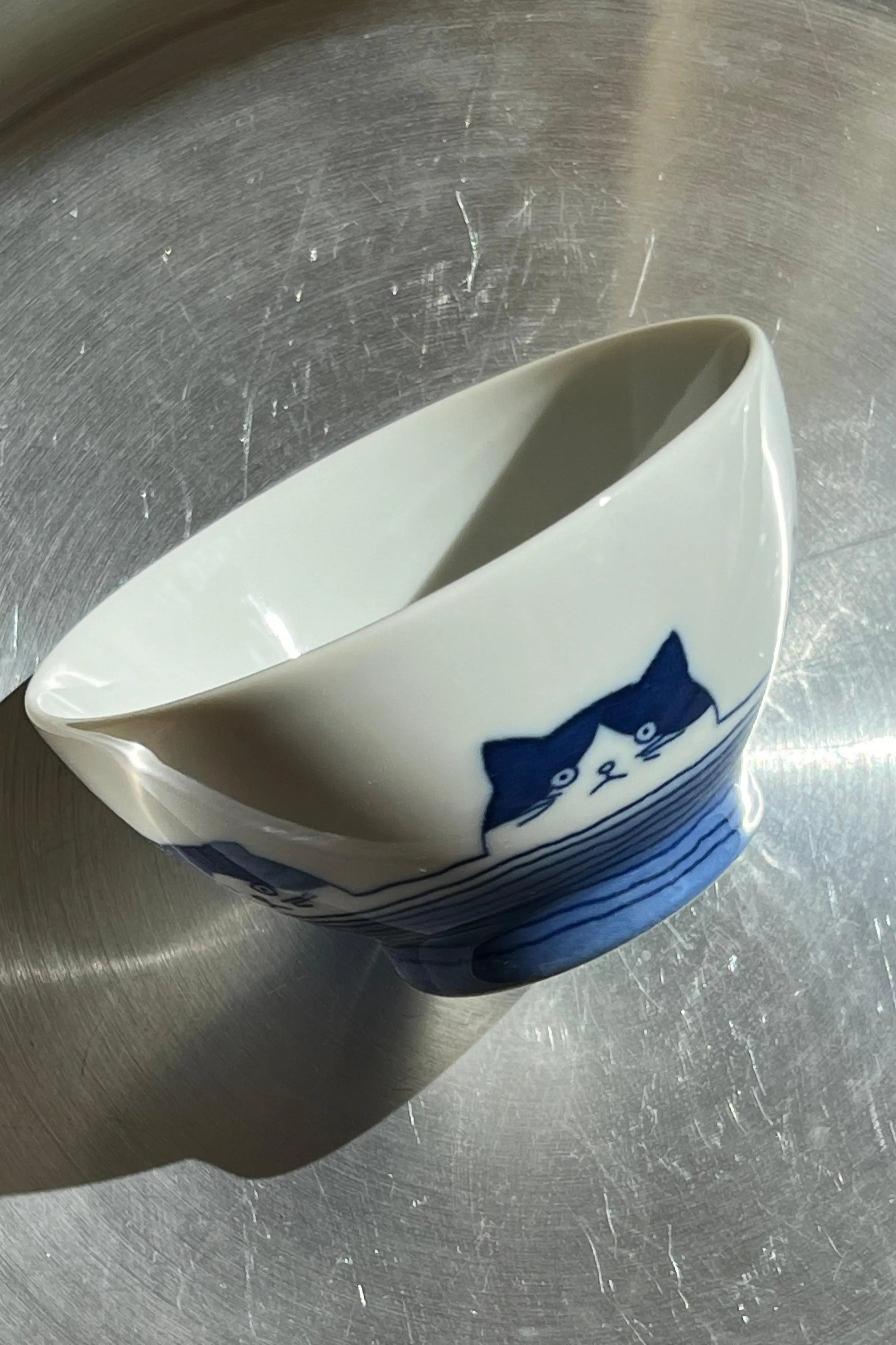 Japansk skål med 5 blå katte | 11 cm Studio Hafnia