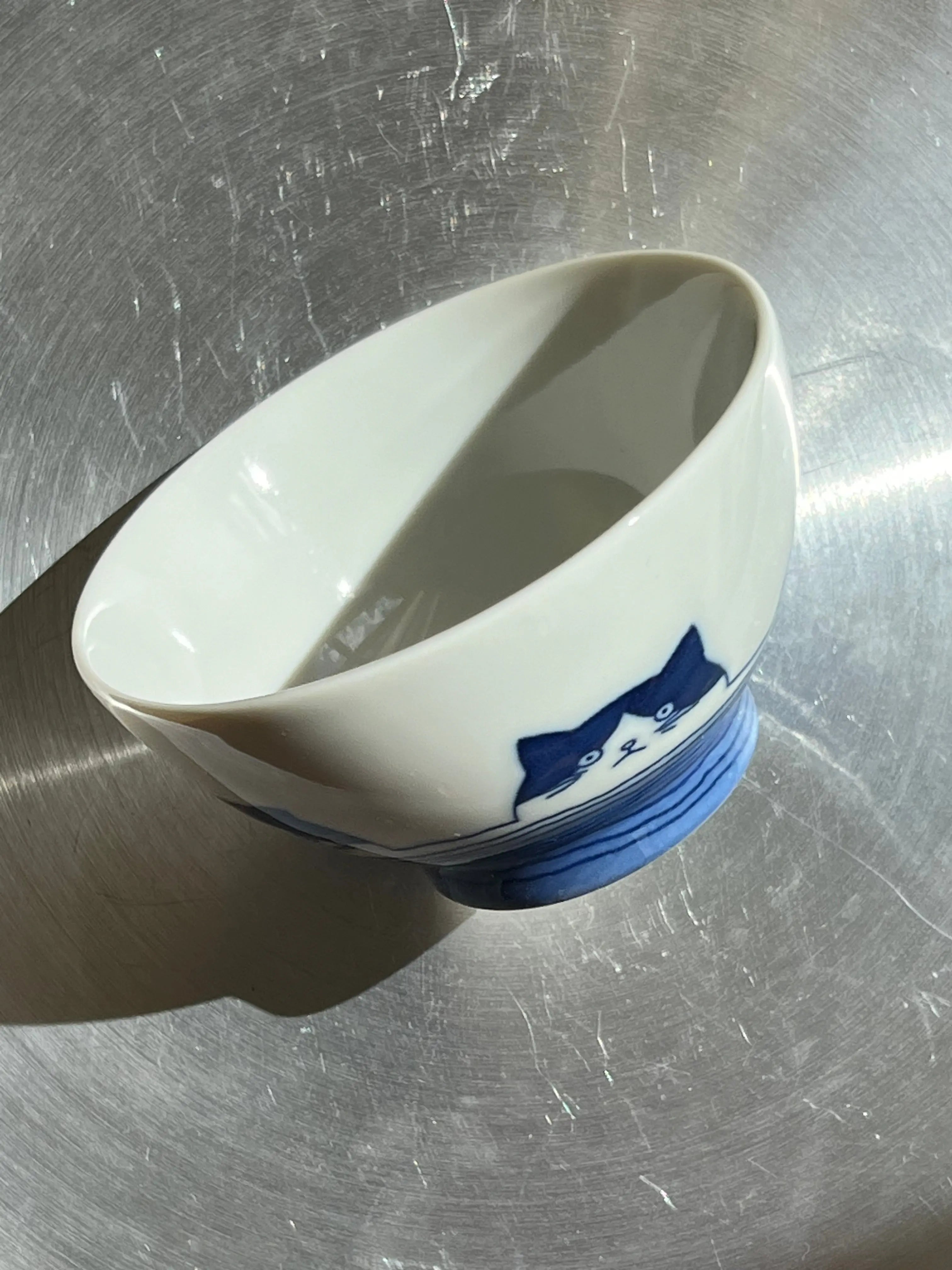 Japansk skål med 5 blå katte | 11 cm Studio Hafnia