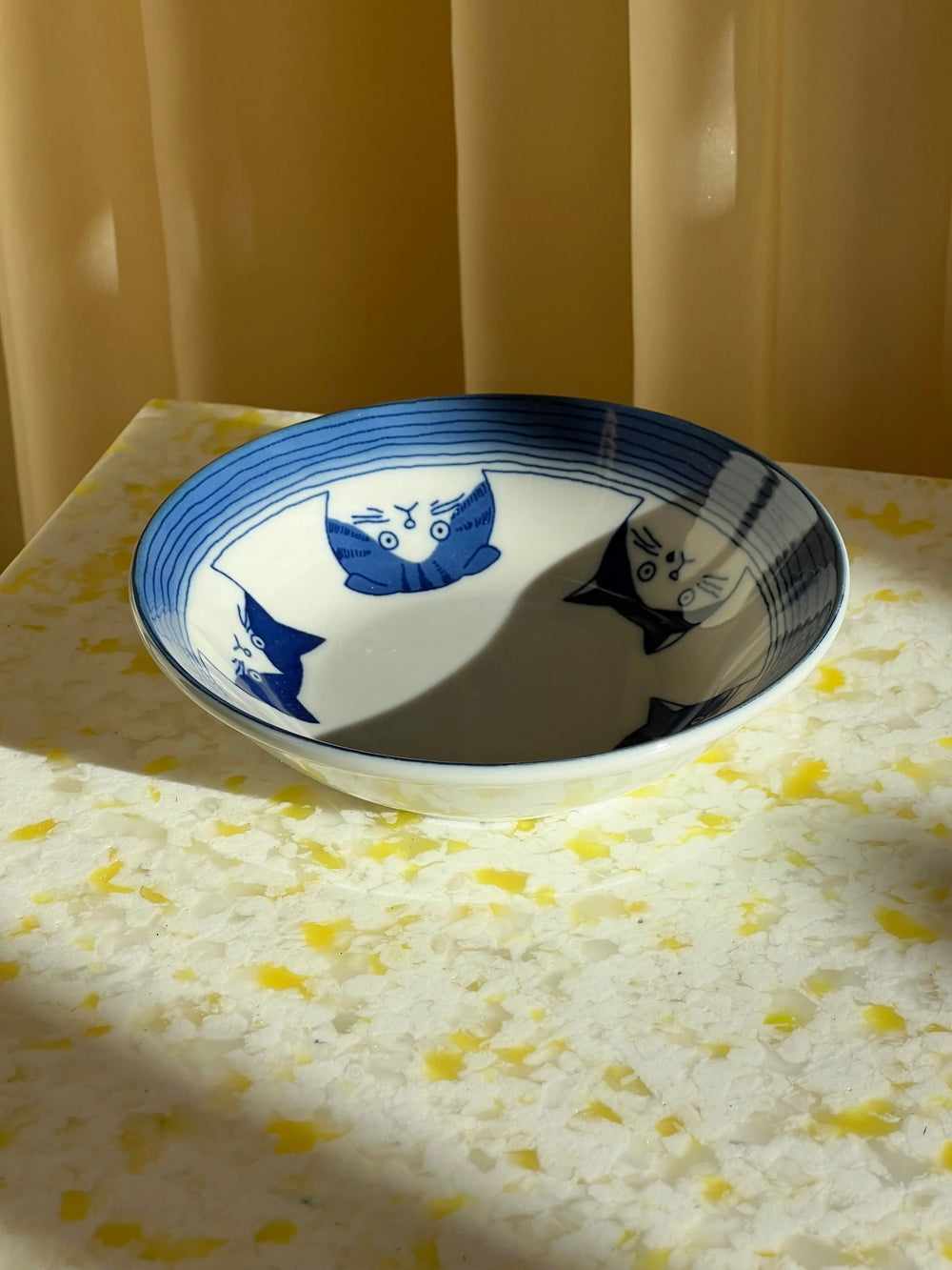 Japansk skål med 5 blå katte | 13.5 cm Studio Hafnia
