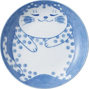 Japansk skål med blå kat | Sæt med 4 forskellige | 10 cm Studio Hafnia