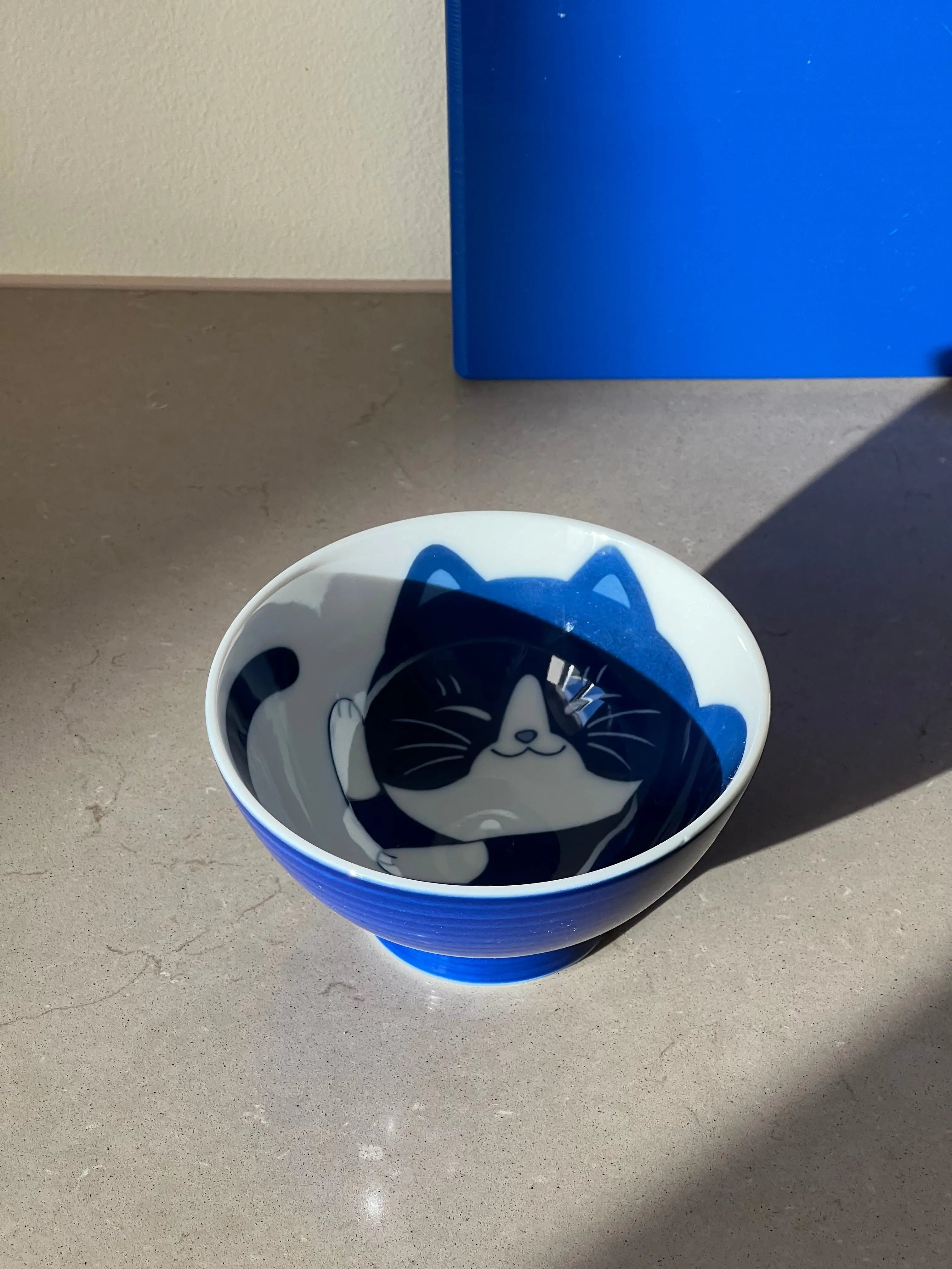 Japansk skål med blå kat | 11.5 cm Studio Hafnia