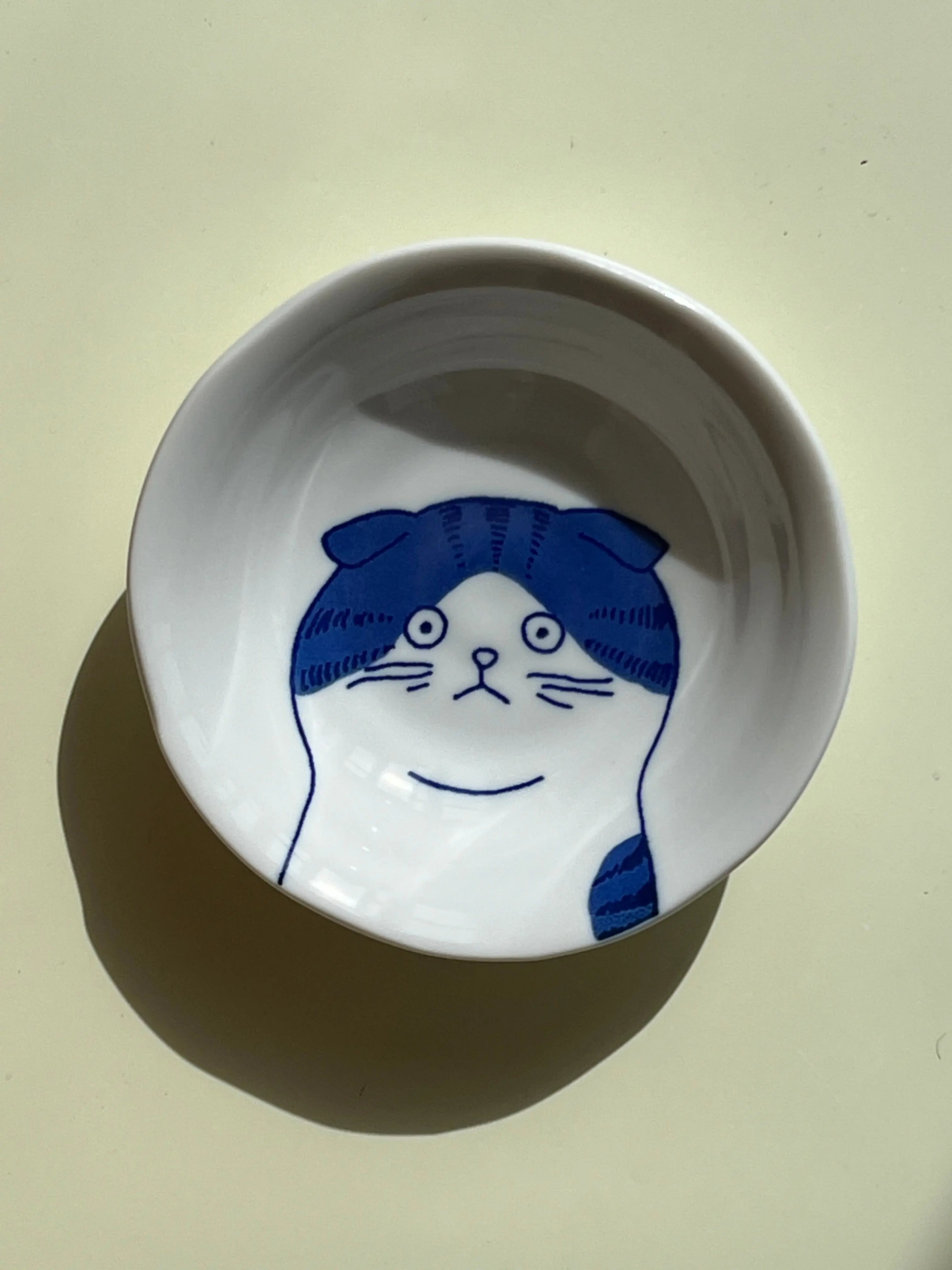 Japansk skål med blå kat | 5 forskellige slags | 13.5 cm Studio Hafnia