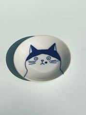 Japansk tallerken med blå kat | 5 forskellige | 8 cm Studio Hafnia