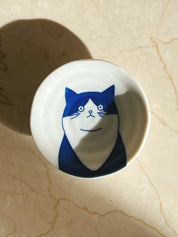 Japansk tallerken med blå kat | 5 forskellige slags | 10 cm Studio Hafnia