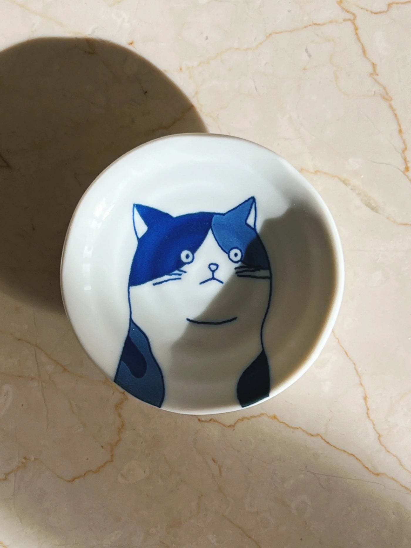 Japansk tallerken med blå kat | 5 forskellige slags | 10 cm Studio Hafnia