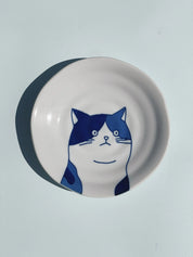 Japansk tallerken med blå kat | 5 forskellige slags | 16 cm Studio Hafnia