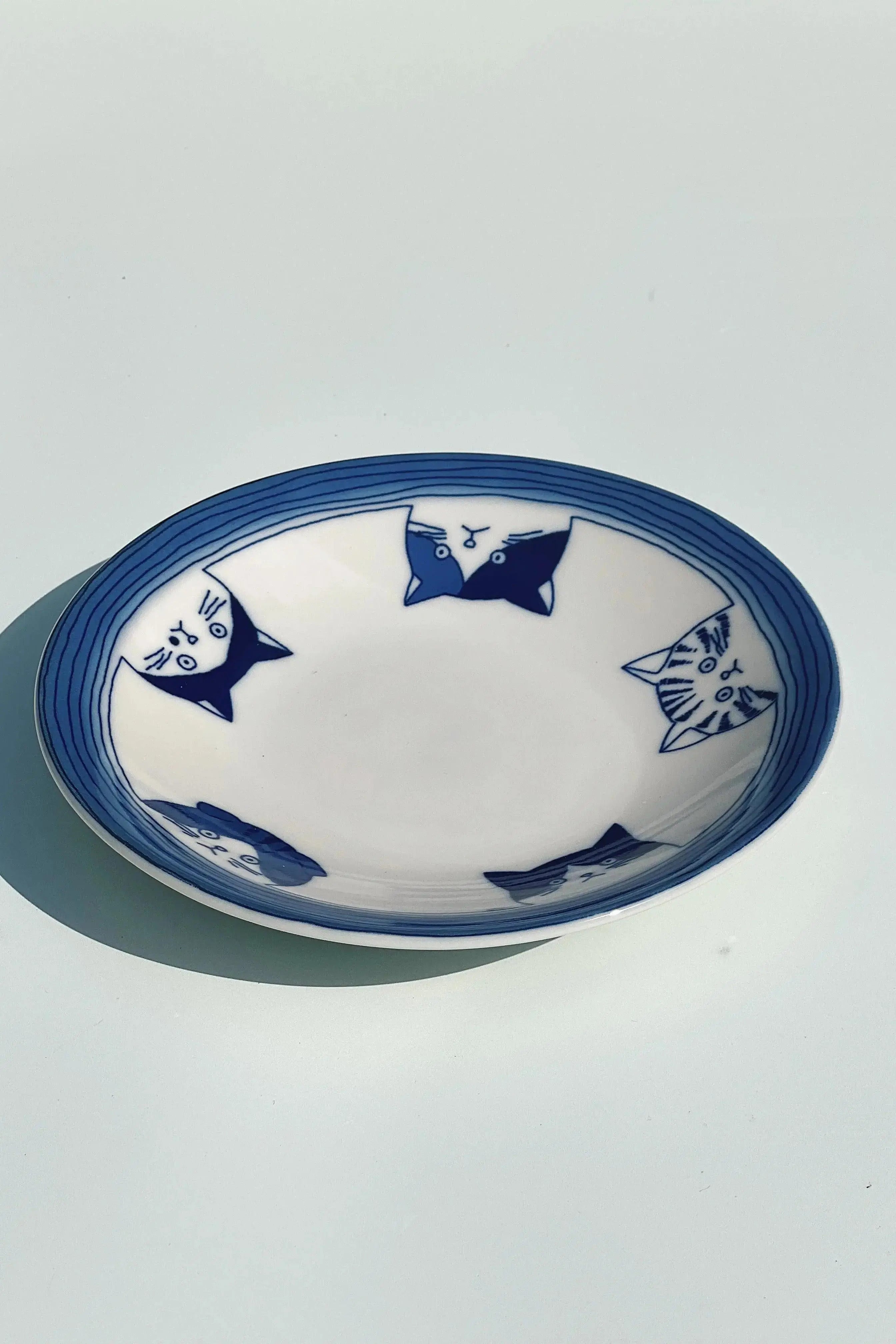 skål med 5 blå katte | 16 cm Studio Hafnia