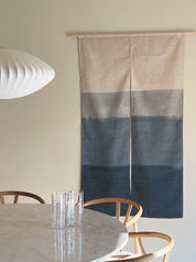 Japansk Håndtrykt Vægtæppe | 85 x 150 cm Blå med ophæng