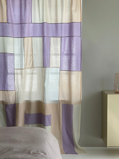 Jou Quilts Jou Pojagi Gardin neutral farvet til gardin nåle  | 140 X 250 cm Jou Quilts