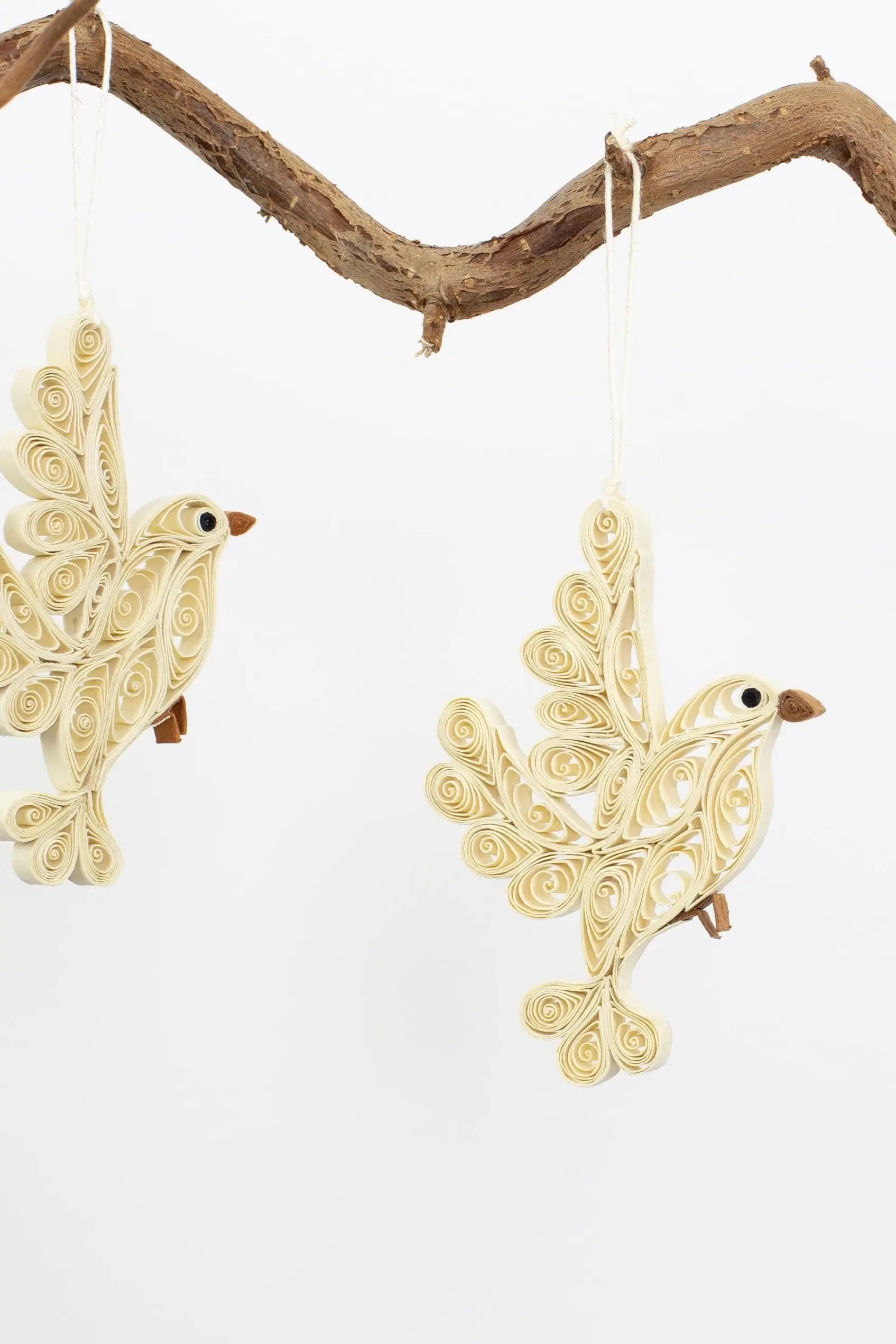 Juleophæng Due 2-pak, 8 cm, hvid World of Craft