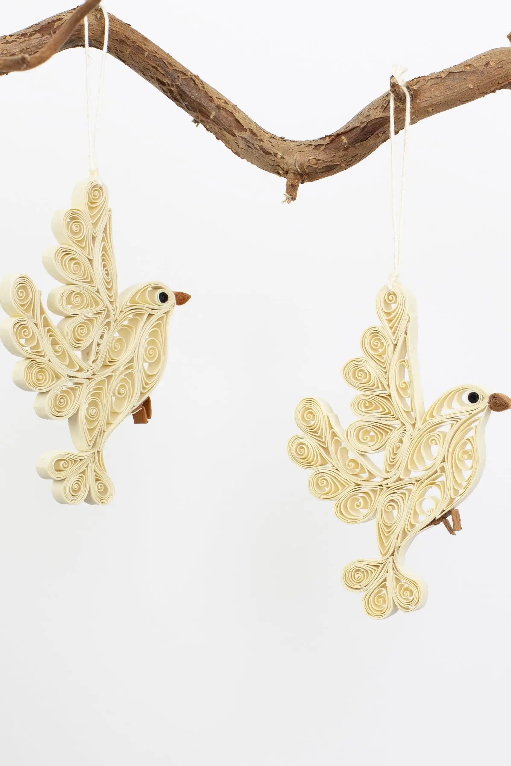 Juleophæng Due 2-pak, 8 cm, hvid World of Craft