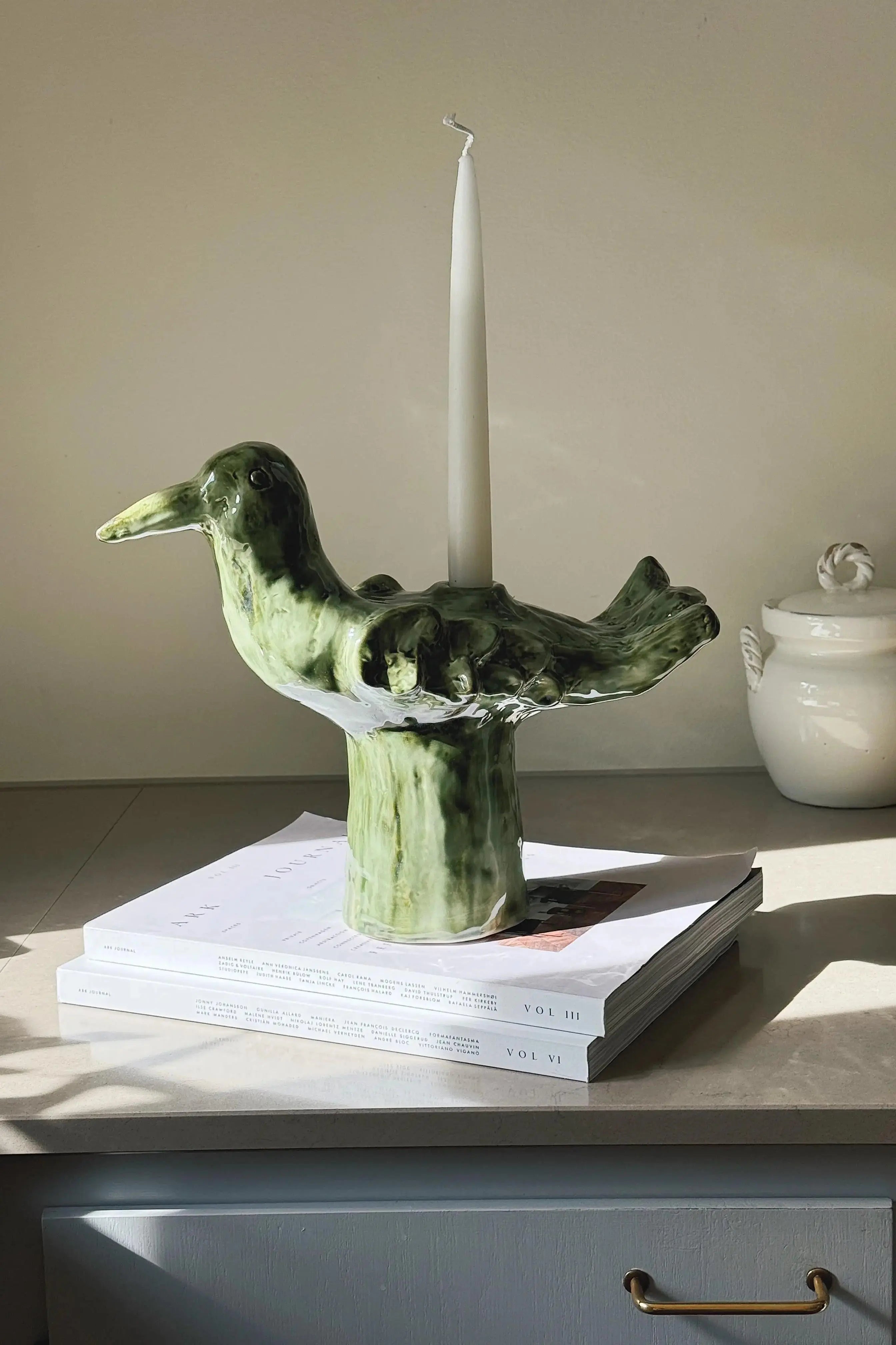 Keramisk Lysestage i Grøn – Bela Silva x Serax Serax