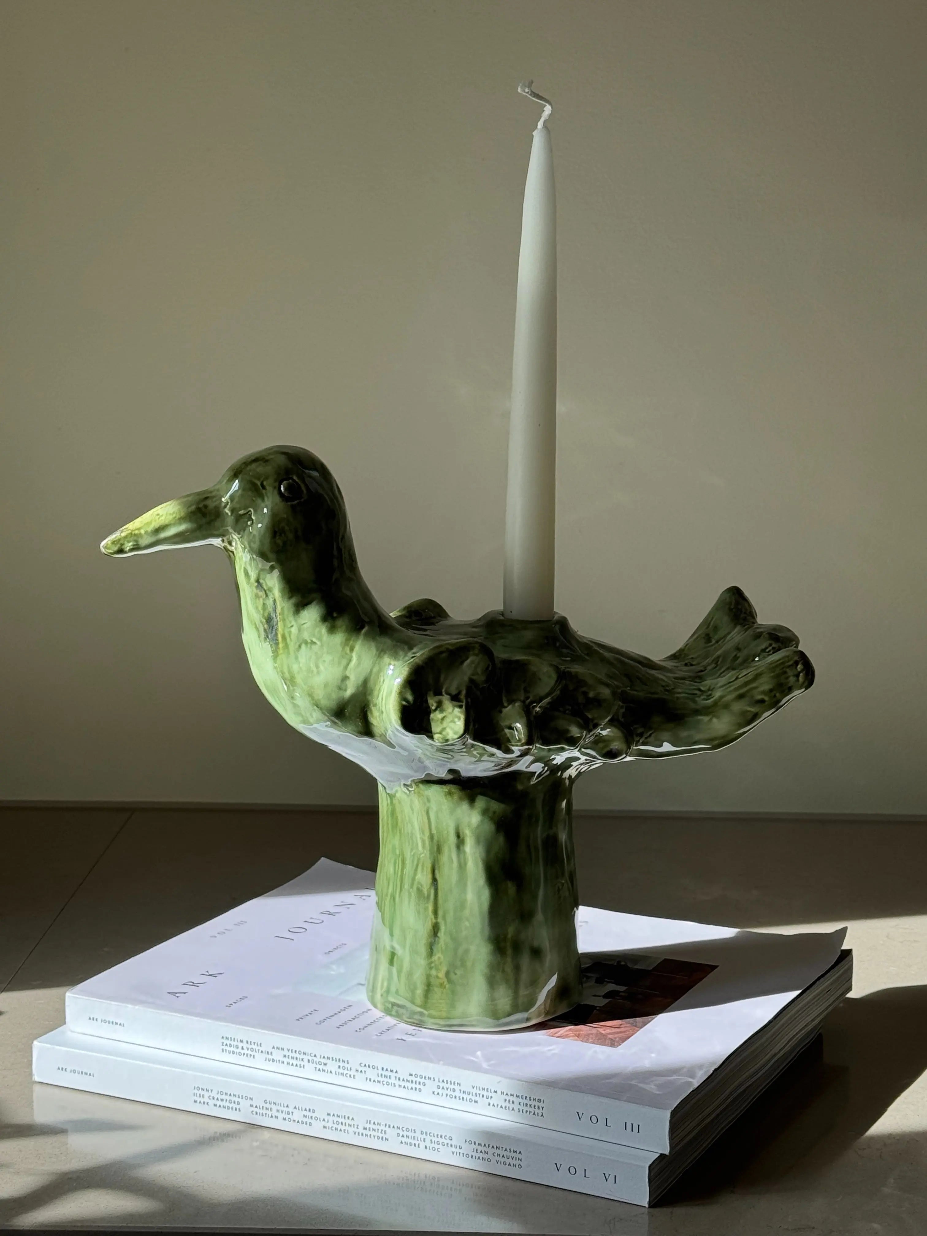 Keramisk Lysestage i Grøn – Bela Silva x Serax Serax