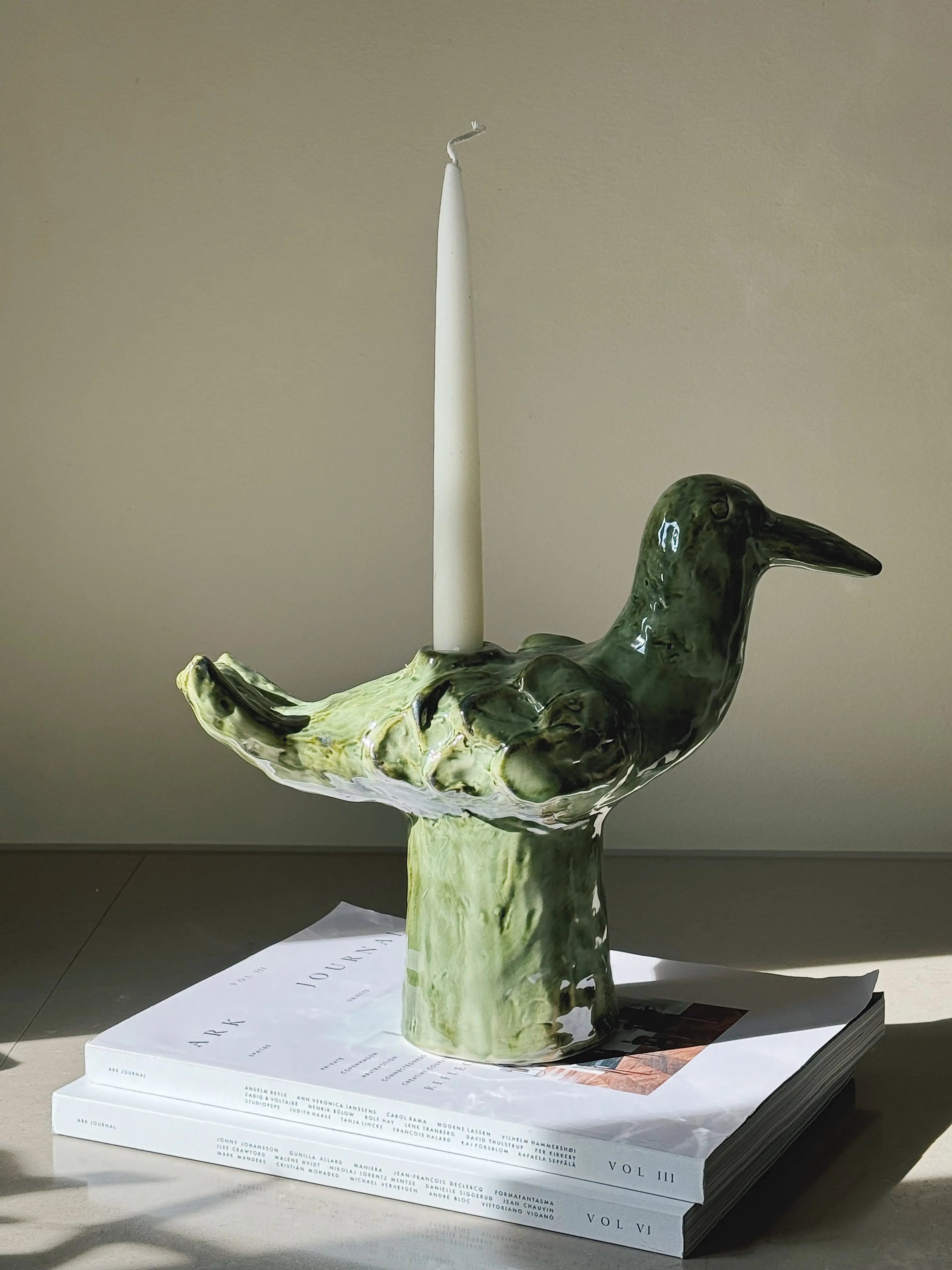 Green Ceramic Candlestick – Bela Silva x Serax – Studio Hafnia