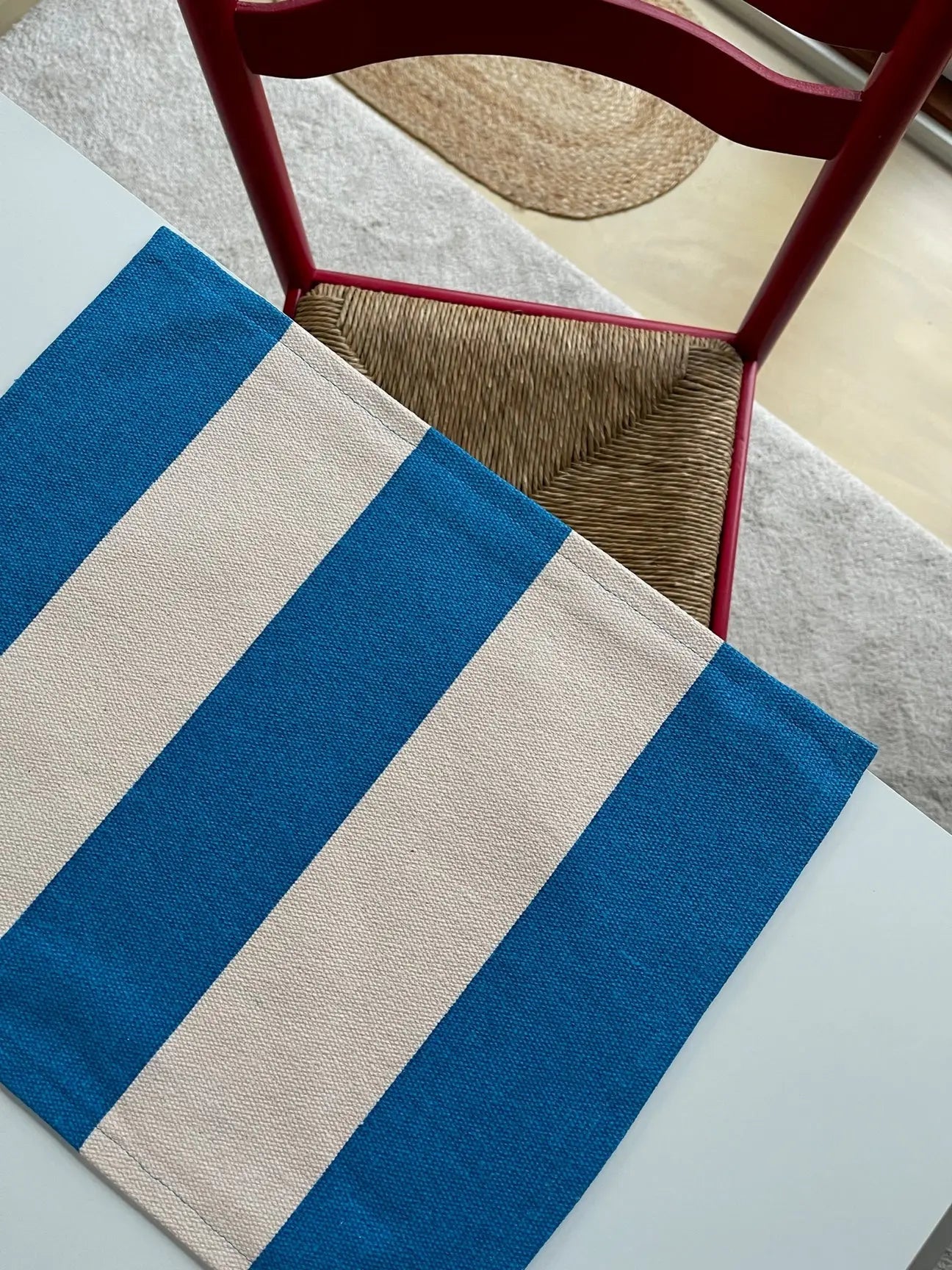Kopi af Jou Quilts dækkeserviet | Grøn/Pudder striber Jou Quilts