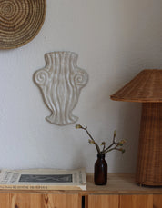 Laoru Laoru – Euterpe Muse Wall Relief Vase | Antique White H28 cm






