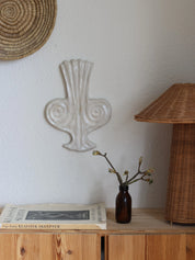 Laoru Laoru – Thalia Muse Wall Relief Vase | Antique White H28 cm





