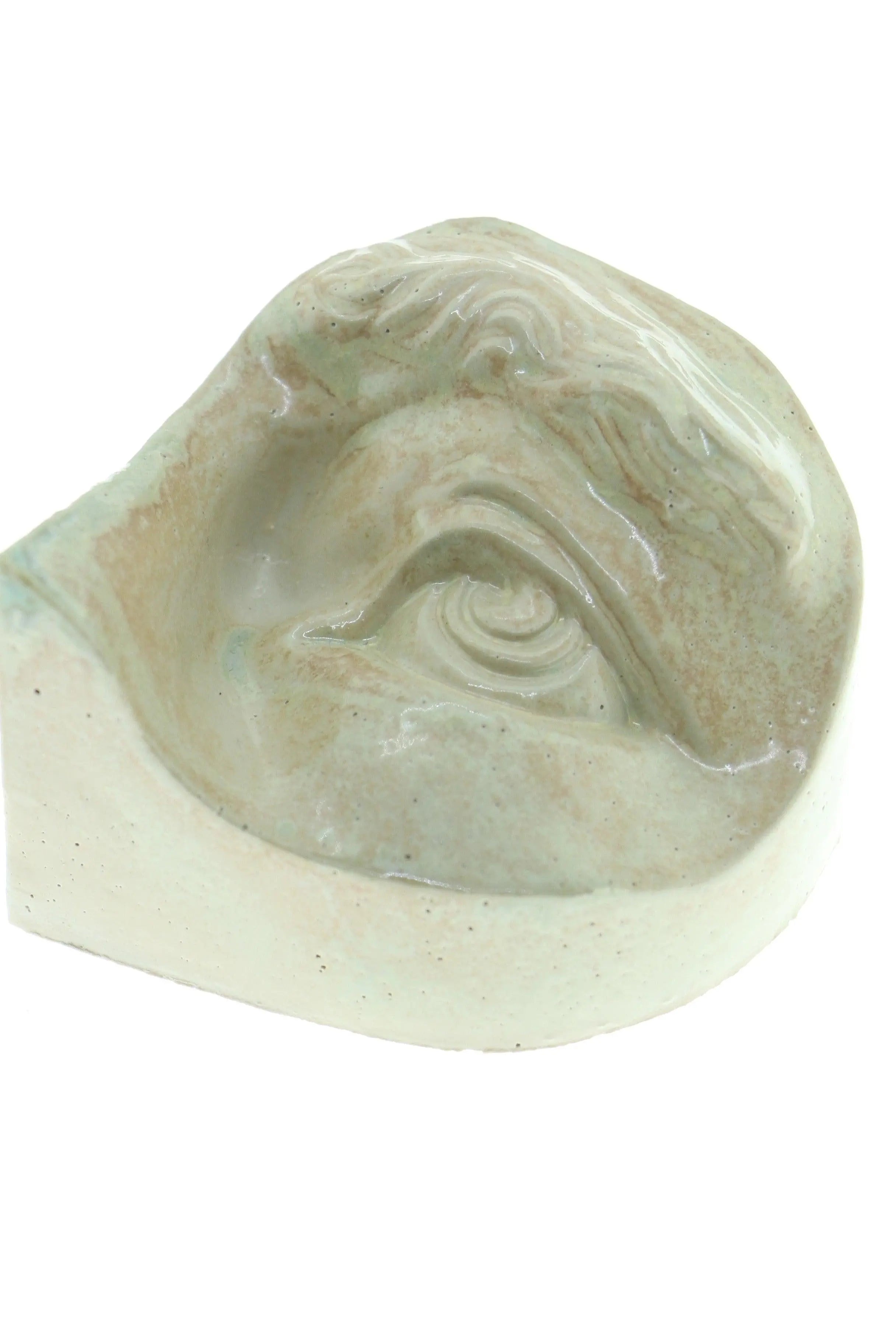 Left Rounded Eye i CrystalGreen stentøj Laoru Laoru