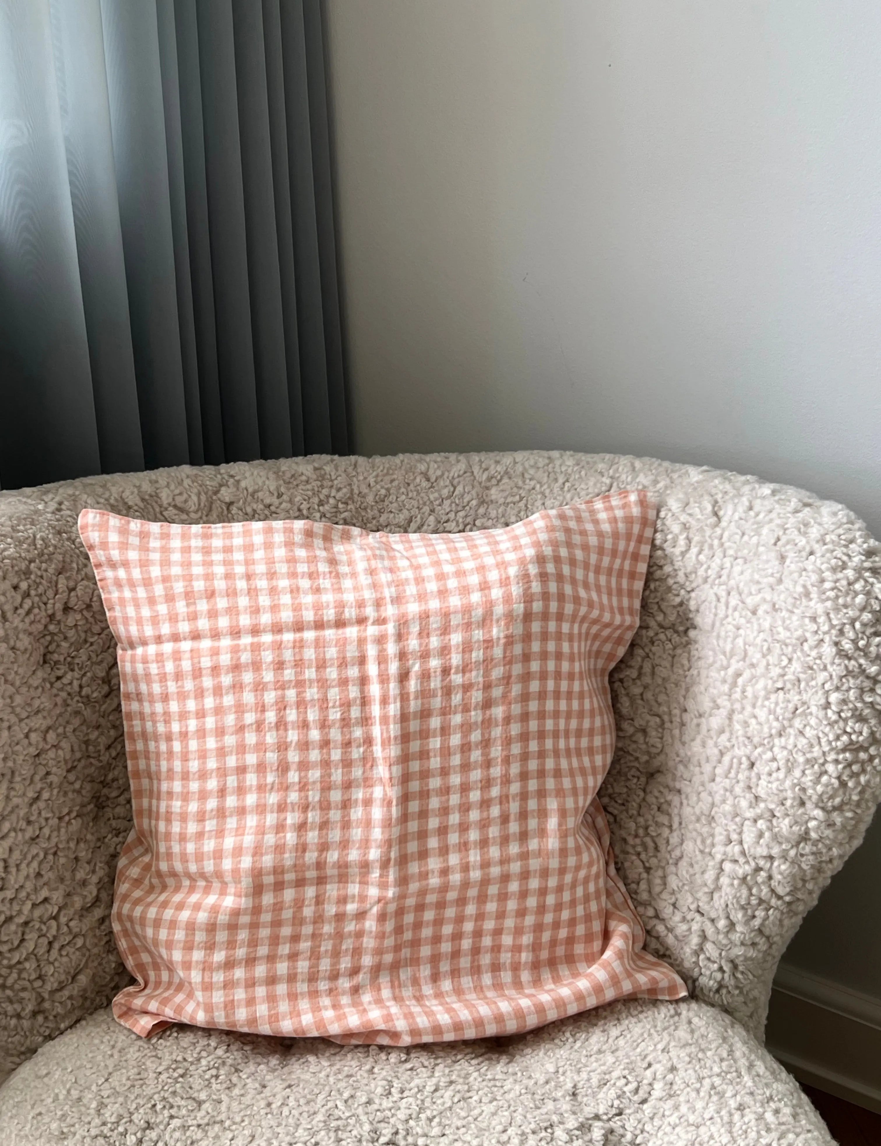 Linge Particulier - Pudebetræk - Copper Gingham | 50 x 50 cm Linge Particulier