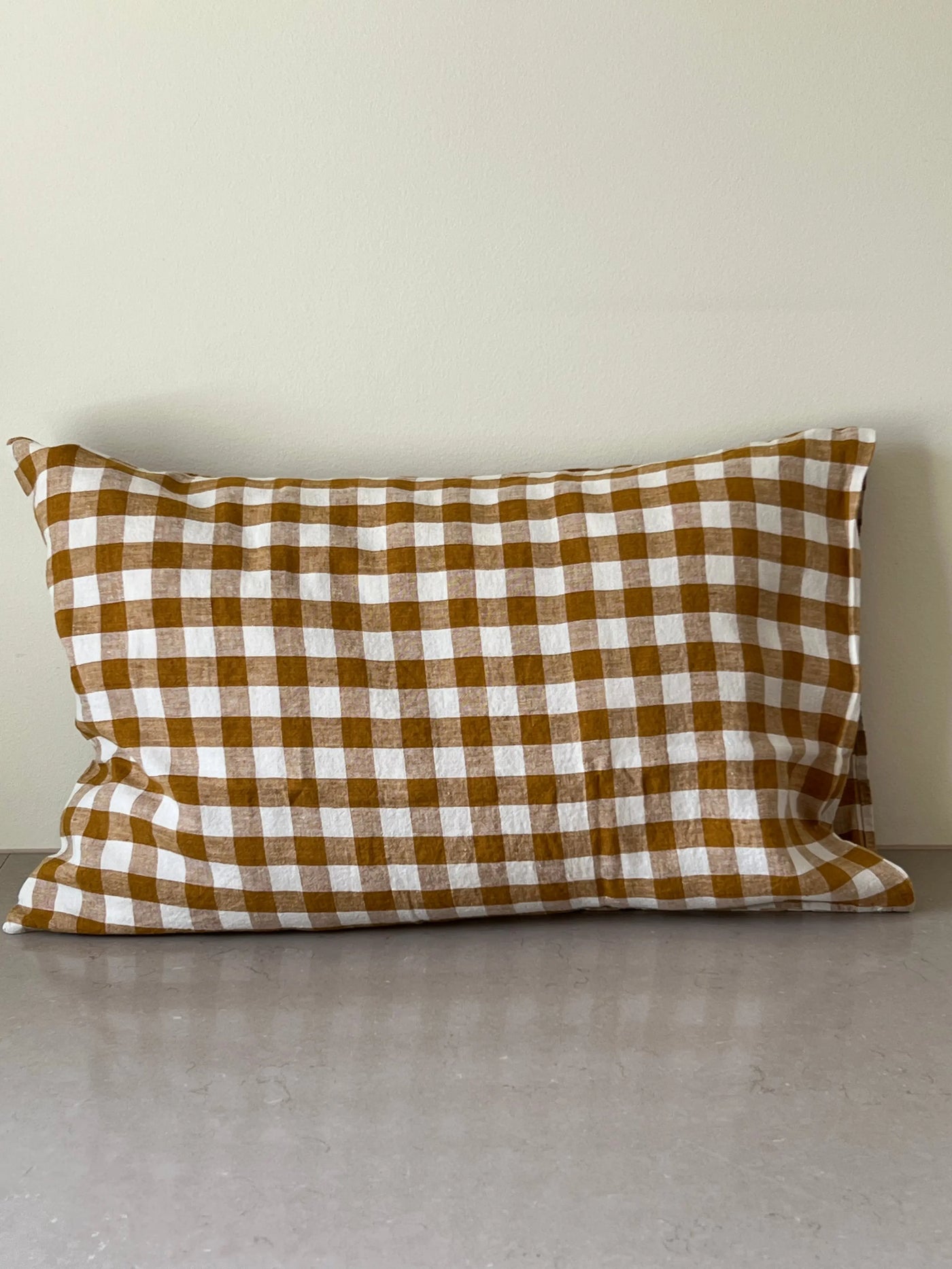 Linge Particulier - Pudebetræk - Curcuma Medium Gingham | 40 x 60 cm Linge Particulier