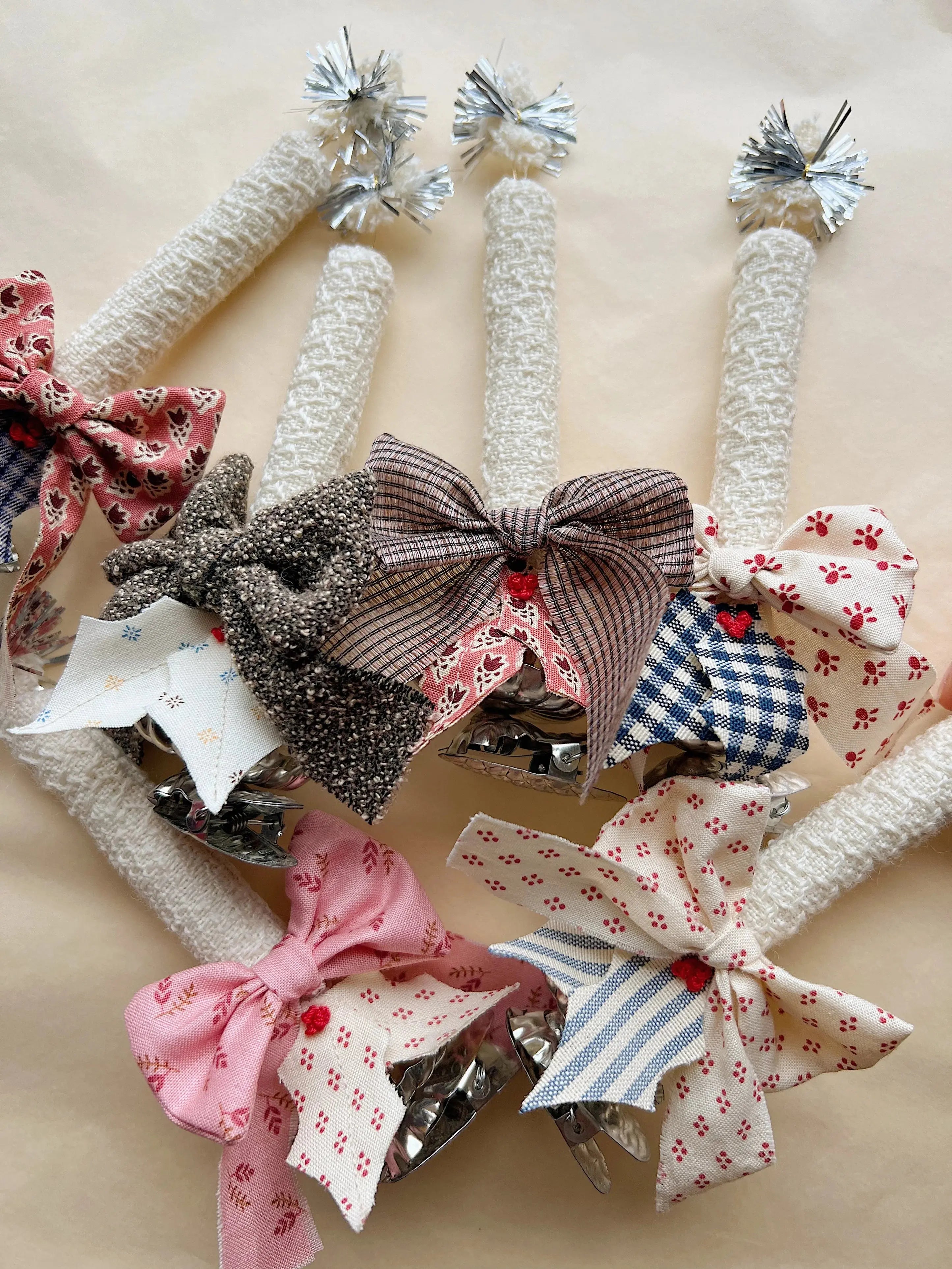 Lou Folia - Juletræslys No. 5 i stof Lou Folia