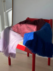 Mantas Ezcaray Mohair plaid 130 x 200 cm | Blå, bordeaux og lavendel Mantas Ezcaray