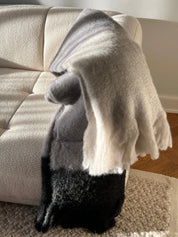 Mantas Ezcaray Mohair plaid 130 x 200 cm | Hvid, lysegrå og sort Mantas Ezcaray