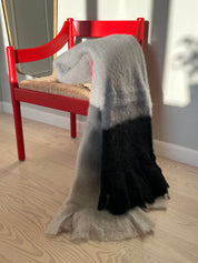 Mantas Ezcaray Mohair plaid 130 x 200 cm | Hvid, lysegrå og sort Mantas Ezcaray