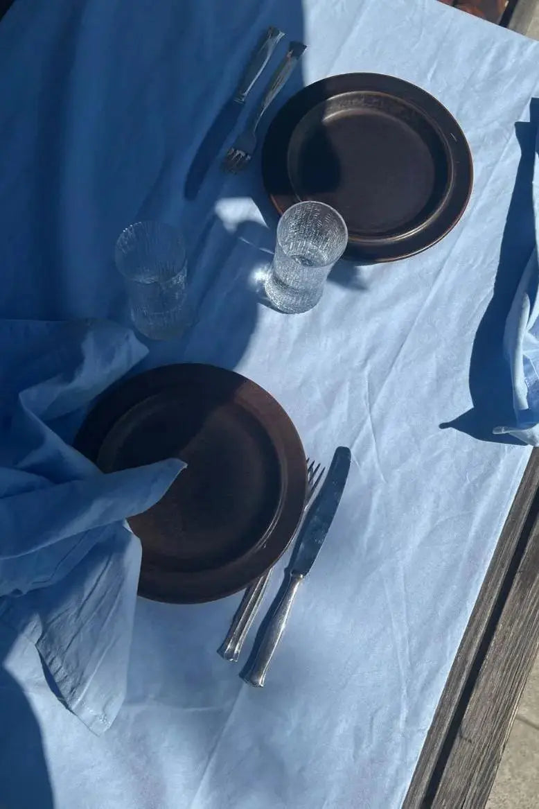 Midnatt Stofservietter Josefin | Lyseblå | 40 x 40 cm | Sæt med 4 stk Midnatt