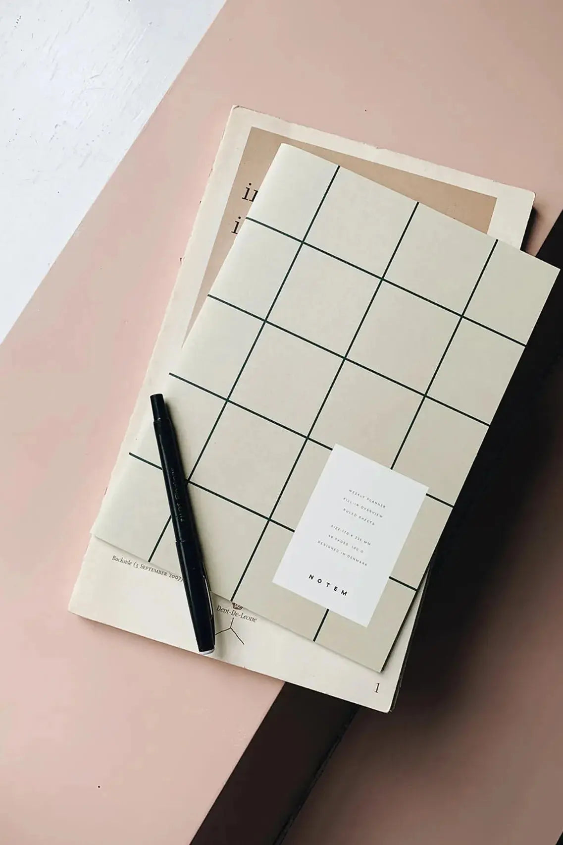 Notem studio, Uma Weekly Planner book, Light gray Notem studio