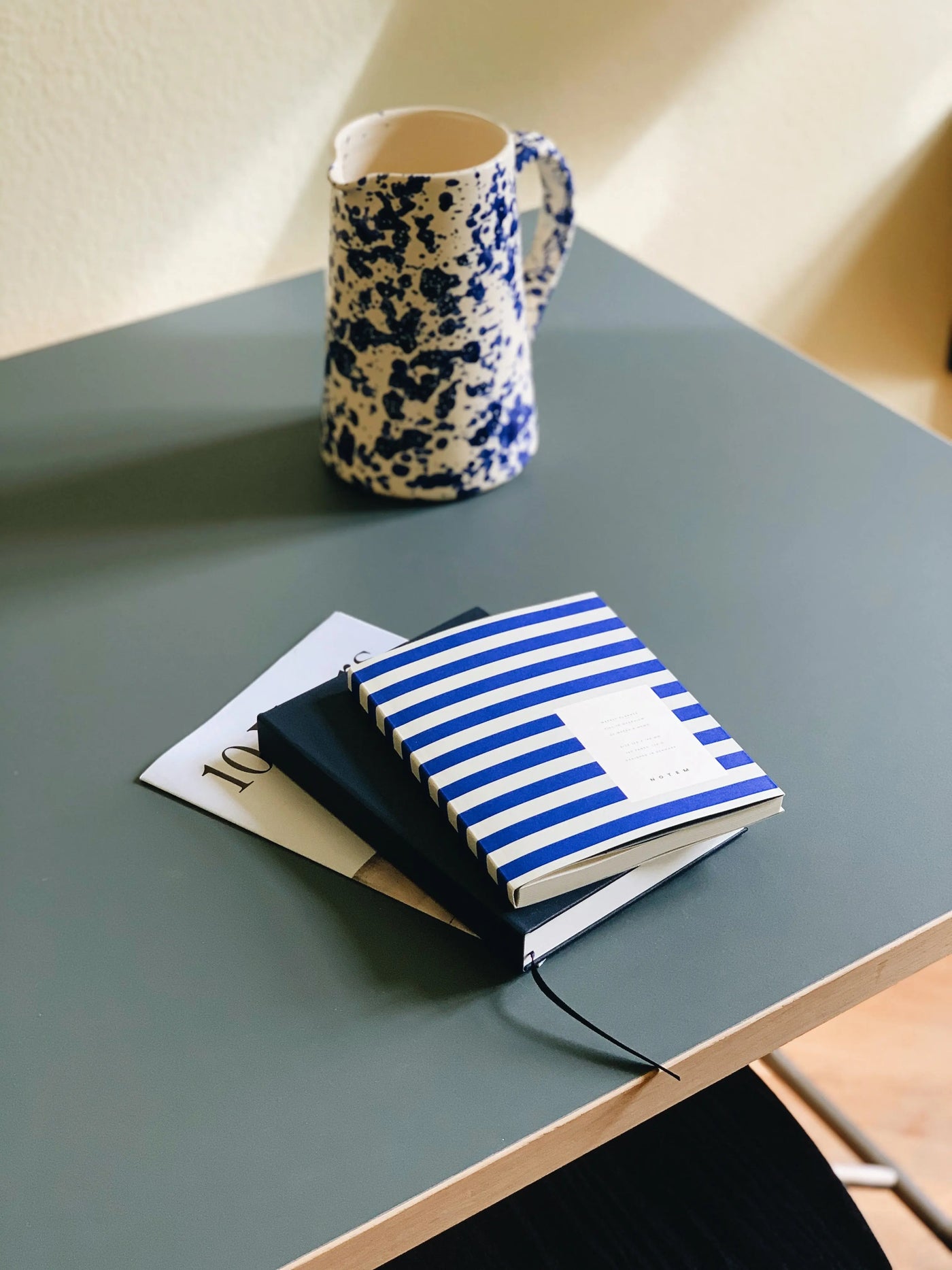 Notem studio, Uma Weekly Planner, medium, Bright blue stripes Notem studio