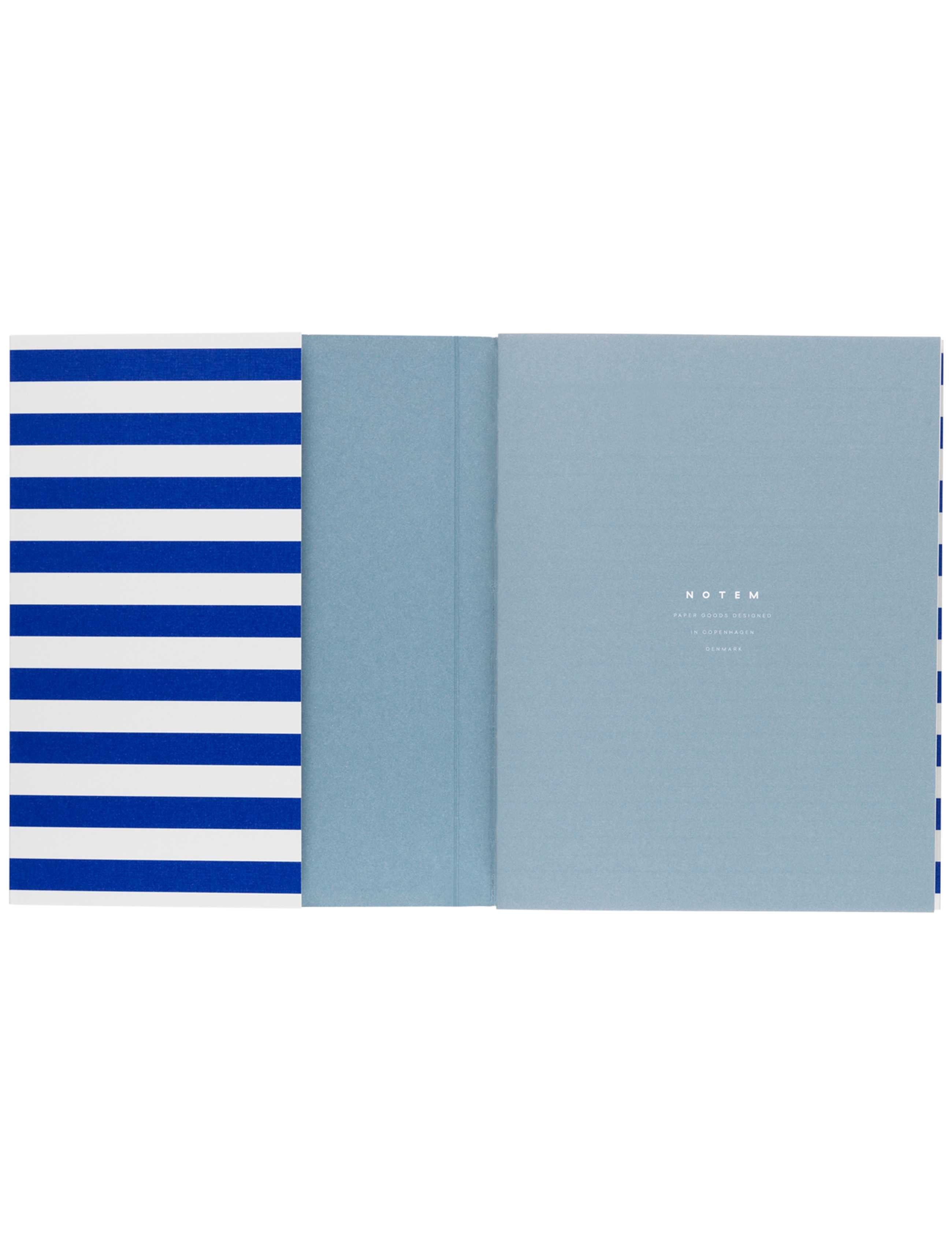 Notem studio, Uma Weekly Planner, medium, Bright blue stripes Notem studio