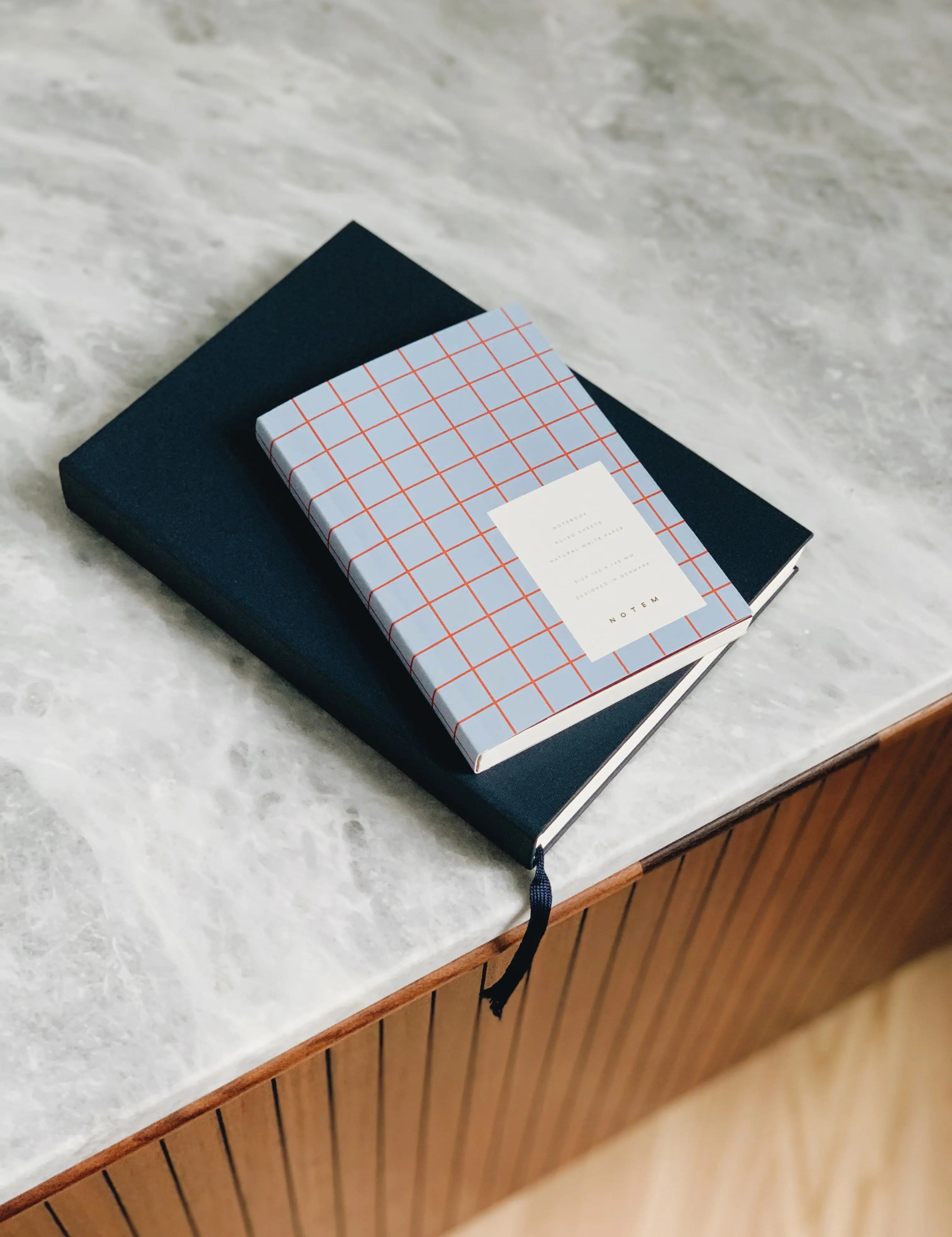 Notem studio, Uma notesbog flat lay, Softcover small, Light Blue Notem studio