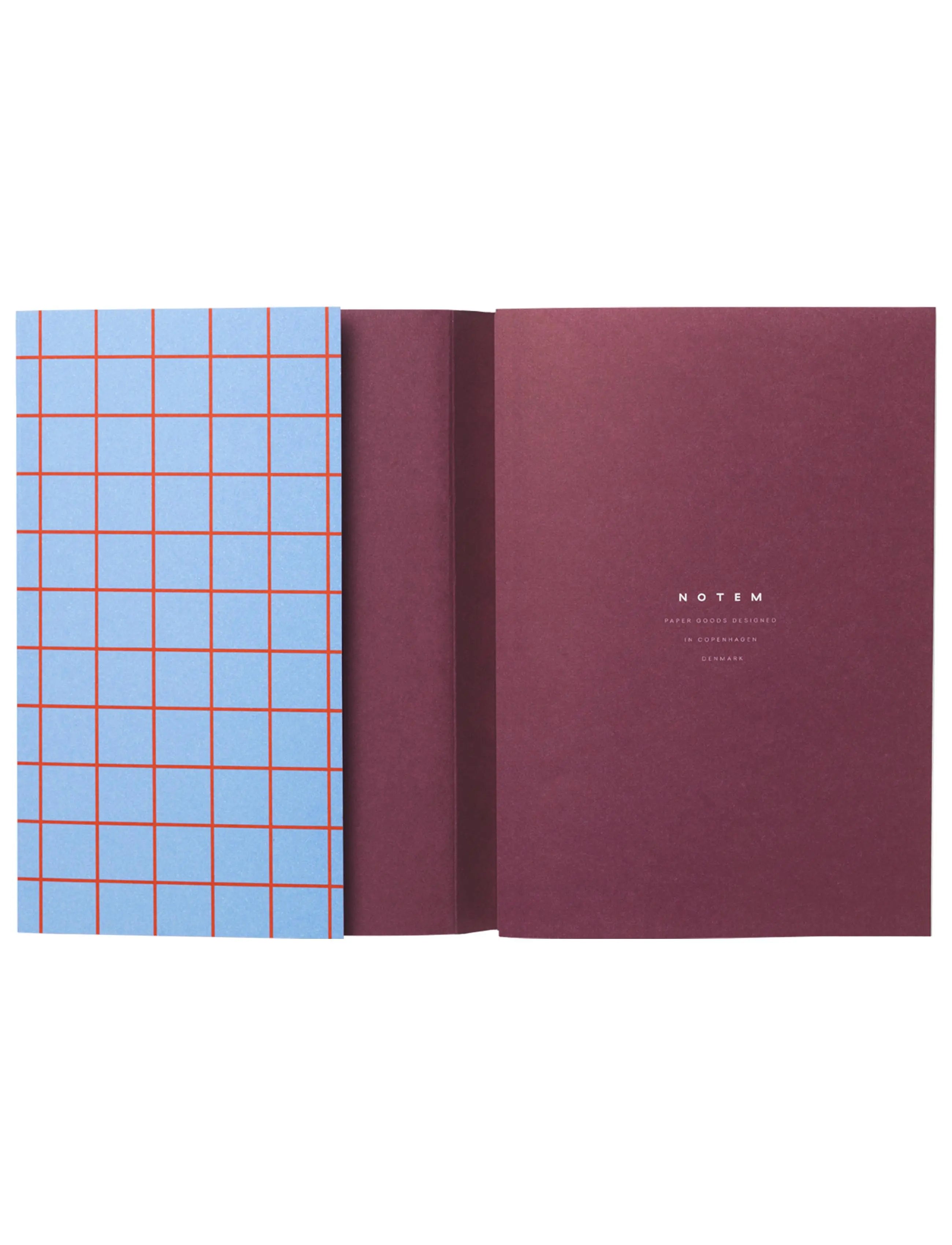 Notem studio, Uma notesbog flat lay, Softcover small, Light Blue Notem studio