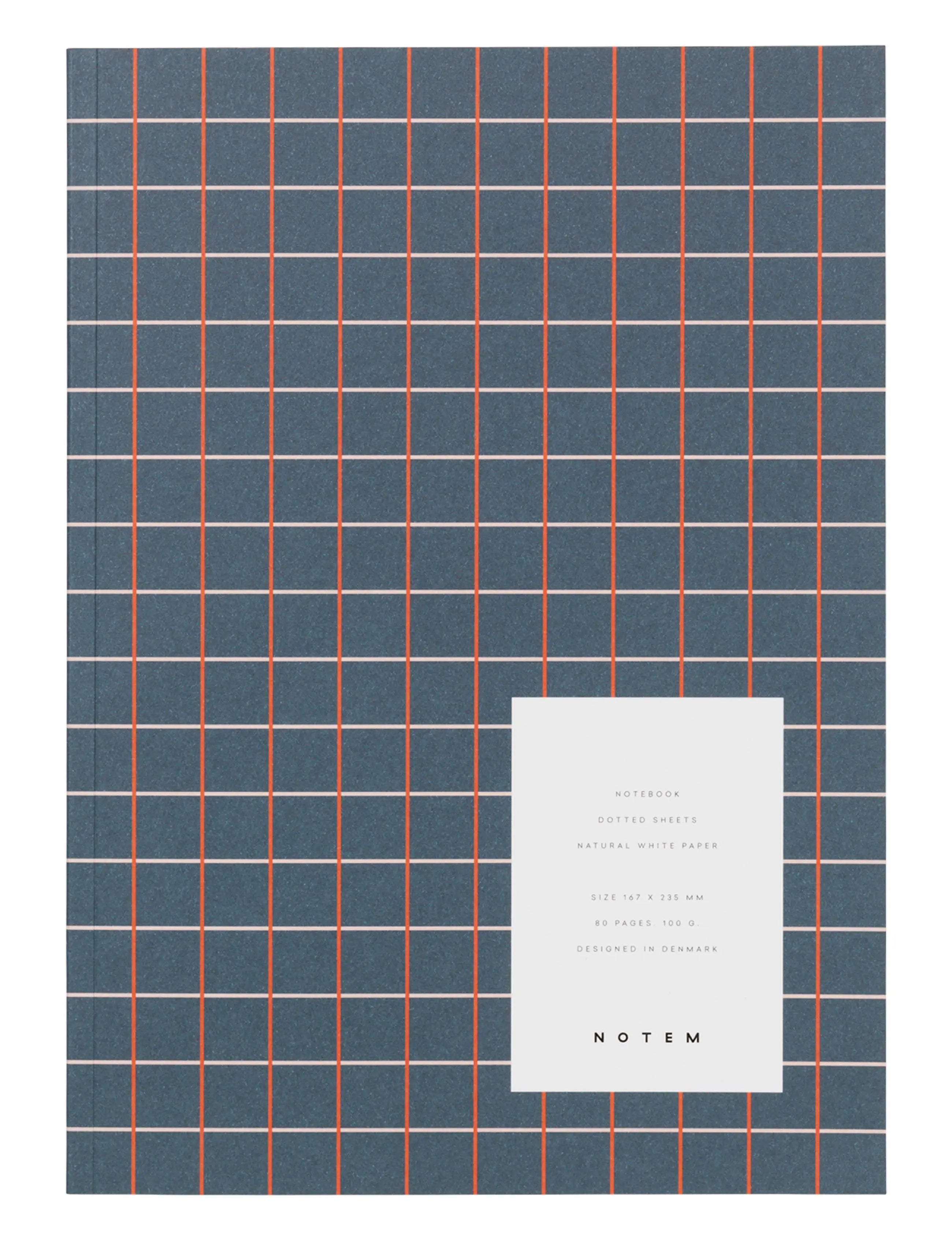 Notem studio, Vita notesbog, Softcover medium, Dark Blue Grid Notem studio