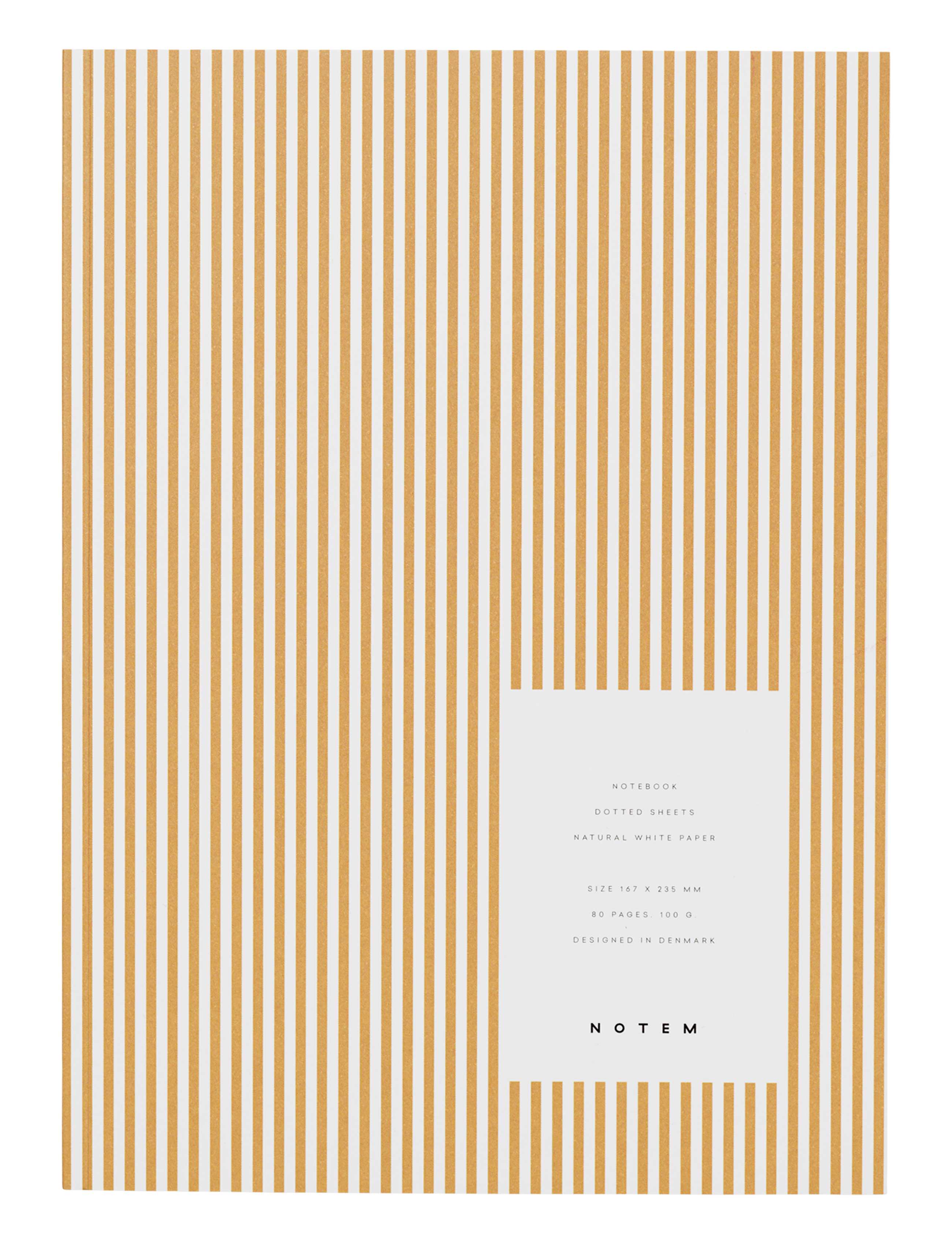 Notem studio, Vita notesbog, Softcover medium, Ochre lines Notem studio
