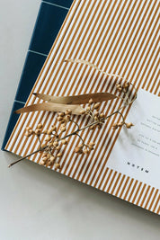 Notem studio, Vita notesbog, Softcover medium, Ochre lines Notem studio