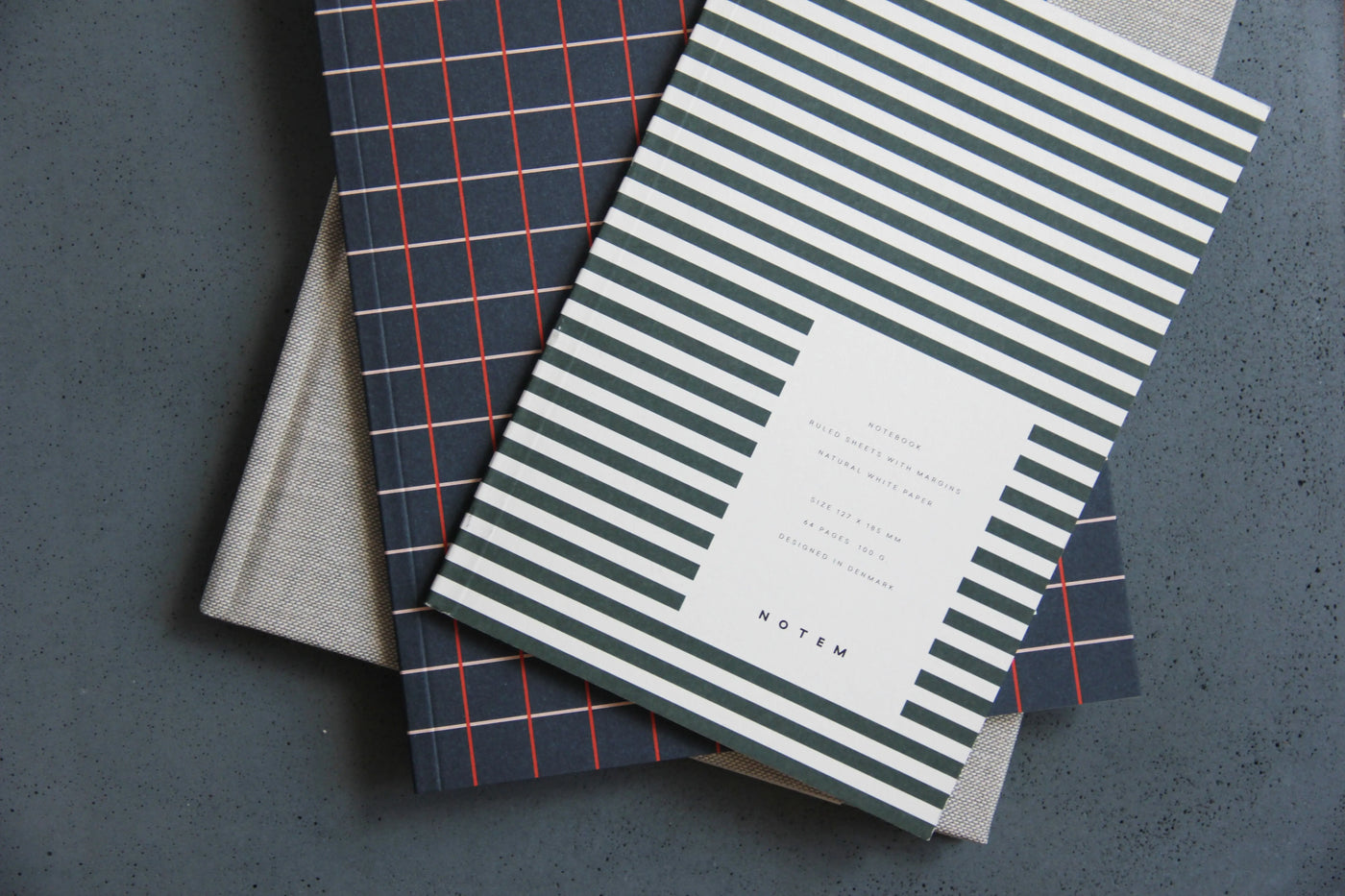 Notem studio, Vita notesbog, Softcover small, Dark Green Notem studio
