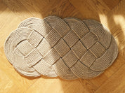 Original Ocean Plait Dørmåtte af håndflettet jute | Lille 42 x 74 cm Studio Hafnia