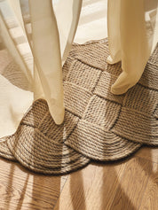 Original Ocean Plait Dørmåtte af håndflettet jute | Stor 50 x 93 cm Studio Hafnia